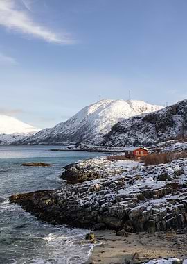 Snowy Mountainside Cabin