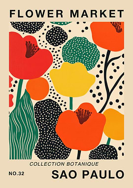 Sao Paulo Flower Market Print