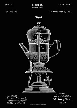 Coffee Urn Patent Illustration