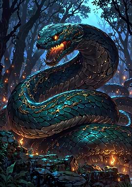 Abyssal Serpent in the Forest