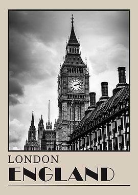 Minimalist London Travel Poster