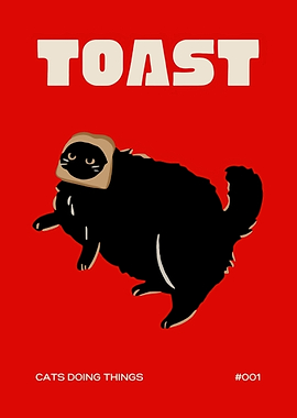 Cat Wearing Toast