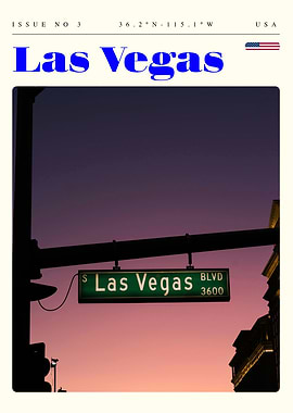Las Vegas Travel Art Poster