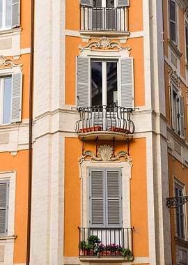 Italian Balcony with Shutters
