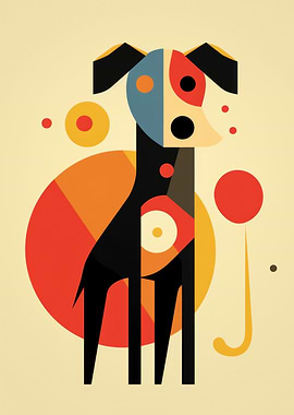 Geometric Dog Art