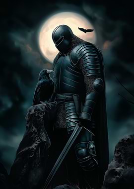 Black Knight Under Moonlight