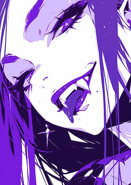 Purple Anime Vampire
