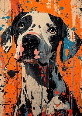 Dalmatian Dog Painting