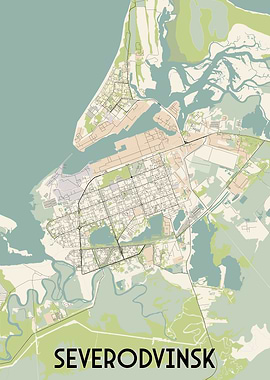 Severodvinsk City Map