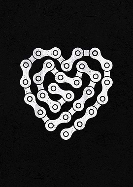 Bicycle Cyclist bike trail outdoor cycling Chain Heart