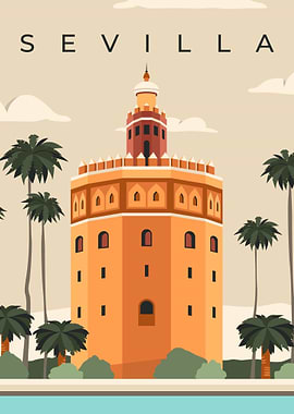 Seville Tower Illustration