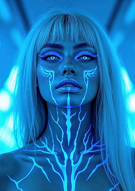 Bioluminescent Blue Nymph