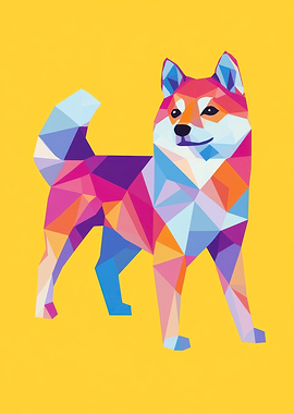Shiba Inu Geometric Art