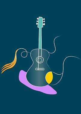 Abstract Guitar Art