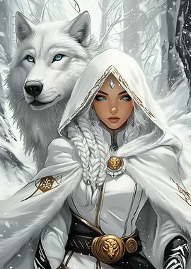 White Wolf and Woman