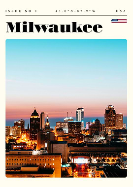Milwaukee Wisconsin Travel Art Poster