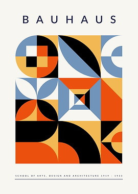 Bauhaus Geometric Art Print