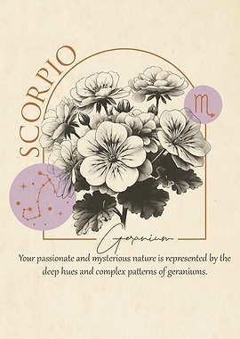 Scorpio Zodiac Geranium