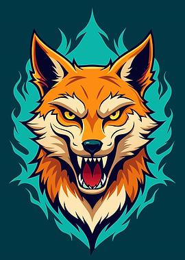 Fierce Fox Head