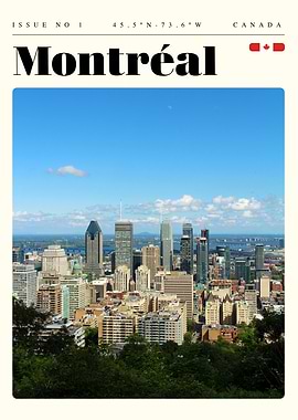 Montreal Quebec Travel Art Poster