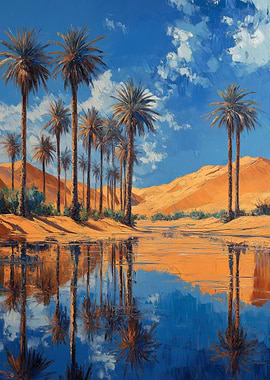 Palm Oasis Reflection