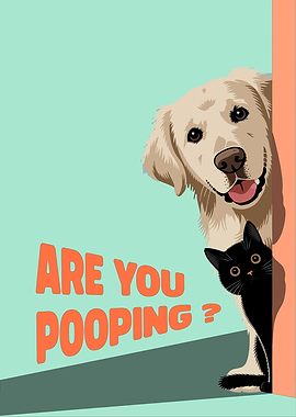 Are you pooping? Dog and Cat