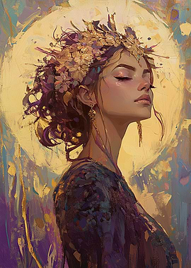 Woman with Floral Crown