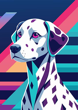 Dalmatian Retro Art