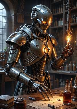 Fantasy Metal Robotic Alchemist
