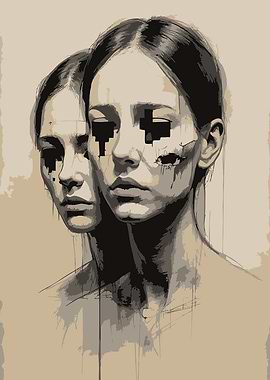 Digital Glitch Portrait