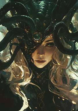 Gorgon Woman Portrait