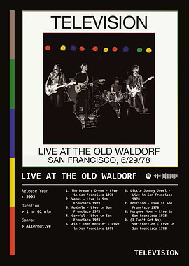 Live at the Old Waldorf (2003) Album by Television