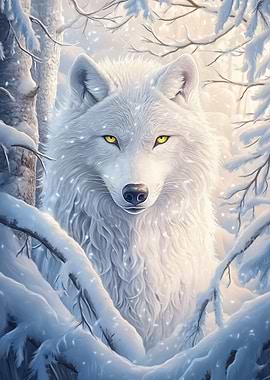 White Wolf in Winter