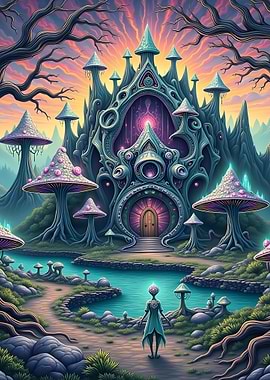 Fantasy Mushroom Castle