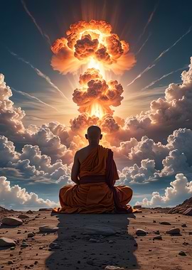 Monk Facing Explosion