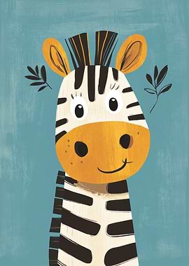 Cute Zebra Illustration