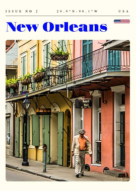 New Orleans Louisiana Travel Art Poster