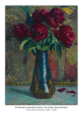 Red Peonies in a Vase