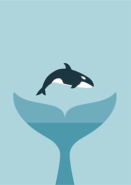 Whale Tail and Orca