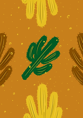 Yellow and Brown Cactus