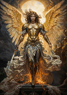 Golden Archangel Warrior Michael