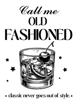 Old Fashioned Cocktail Print