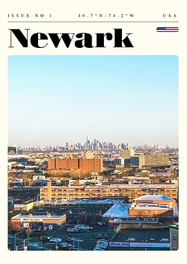 Newark New Jersey Travel Art Poster