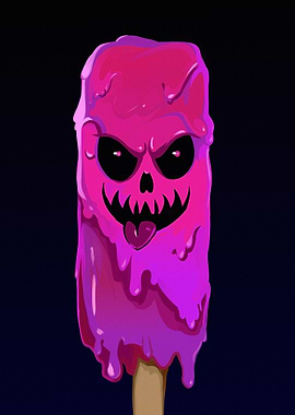 Melting Skull Popsicle