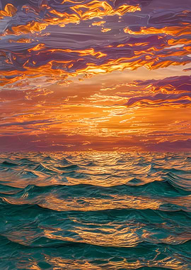 Sunset Sea Landscape