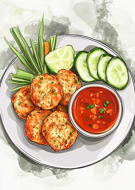 Thai Fish Cakes with Dipping Sauce