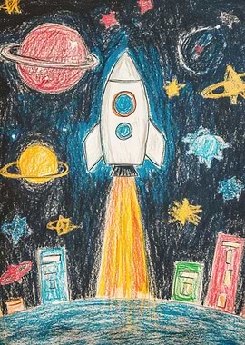 Space Rocket Drawing