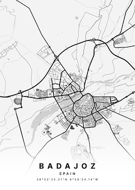Badajoz Spain City Map