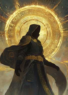 Hooded Mage in Golden Light