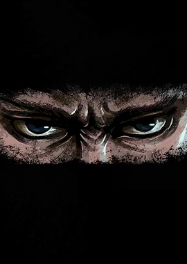 Intense Eyes in Darkness